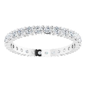 10K White Gold 1 1/8 CTW Natural Diamond Eternity Band Size 9