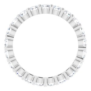 10K White Gold 1 1/4 CTW Natural Diamond Eternity Band Size 4.25