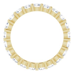 10K Yellow Gold 1 1/4 CTW Lab-Grown Diamond Eternity Band Size 4.25