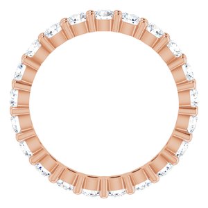 10K Rose Gold 1 1/4 CTW Natural Diamond Eternity Band Size 4.25
