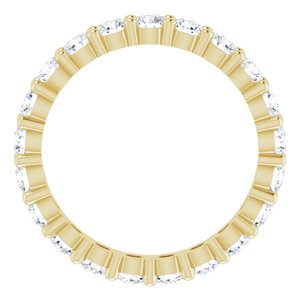 10K Yellow Gold 1 1/4 CTW Lab-Grown Diamond Eternity Band Size 4.75