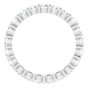 10K White Gold 1 1/4 CTW Natural Diamond Eternity Band Size 4.75