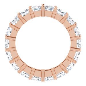 10K Rose Gold 7 1/5 CTW Natural Diamond Eternity Band Size 8.75