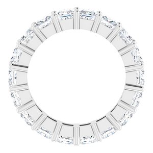 10K White Gold 7 1/5 CTW Natural Diamond Eternity Band Size 8.75