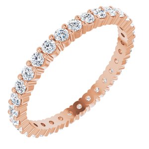 10K Rose Gold 7/8 CTW Natural Diamond Eternity Band Size 9