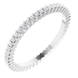 10K White Gold 5/8 CTW Lab-Grown Diamond Eternity Band Size 9