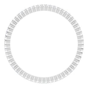 10K White Gold 1/5 CTW Lab-Grown Diamond Eternity Band Size 9