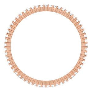 10K Rose Gold 1/5 CTW Lab-Grown Diamond Eternity Band Size 9
