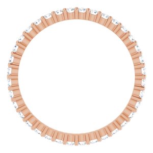 10K Rose Gold 3/4 CTW Natural Diamond Eternity Band Size 9