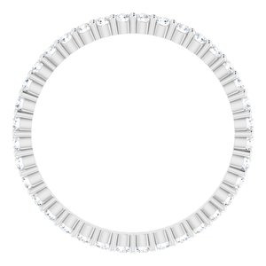 10K White Gold 3/4 CTW Natural Diamond Eternity Band Size 9