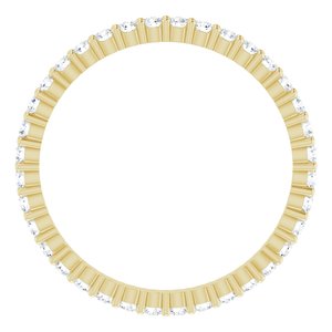 10K Yellow Gold 3/4 CTW Natural Diamond Eternity Band Size 9