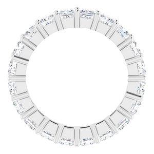 10K White Gold 5 CTW Natural Diamond Eternity Band Size 9