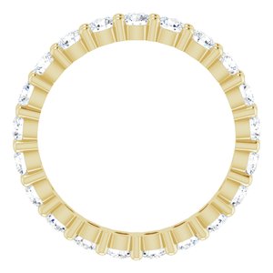 10K Yellow Gold 1 1/4 CTW Natural Diamond Eternity Band Size 5