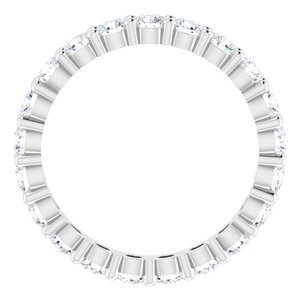 14K White Gold 1 1/4 CTW Natural Diamond Eternity Band Size 5
