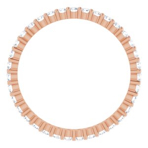 10K Rose Gold 3/4 CTW Lab-Grown Diamond Eternity Band Size 9