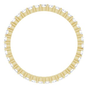 10K Yellow Gold 3/4 CTW Lab-Grown Diamond Eternity Band Size 9