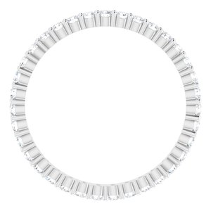 10K White Gold 3/4 CTW Lab-Grown Diamond Eternity Band Size 9