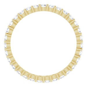 14K Yellow Gold 9/10 CTW Lab-Grown Diamond Eternity Band Size 9