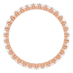 10K Rose Gold 7/8 CTW Natural Diamond Eternity Band Size 9