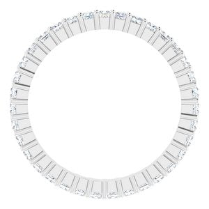 10K White Gold 1 1/4 CTW Natural Diamond Eternity Band Size 8.25