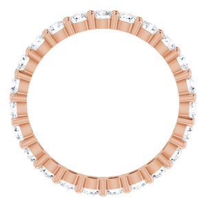 10K Rose Gold 1 5/8 CTW Natural Diamond Eternity Band Size 9