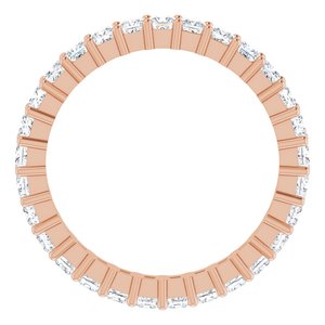 10K Rose Gold 2 CTW Lab-Grown Diamond Eternity Band Size 9
