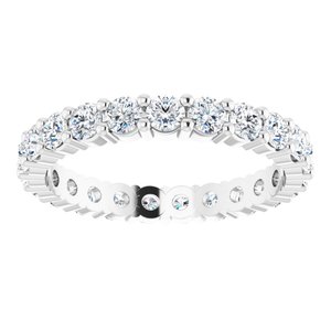 10K White Gold 1 3/8 CTW Natural Diamond Eternity Band Size 6.25