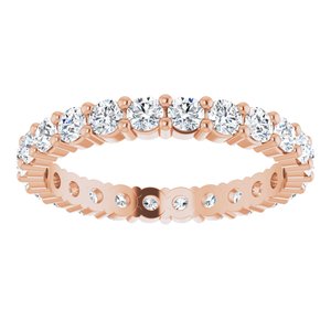 10K Rose Gold 1 3/8 CTW Natural Diamond Eternity Band Size 7.5