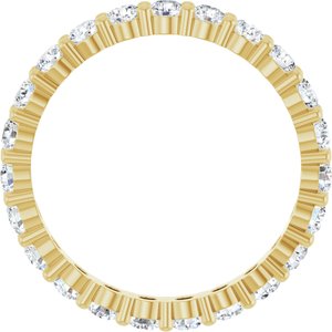14K Yellow Gold 1 3/8 CTW Natural Diamond Eternity Band Size 7