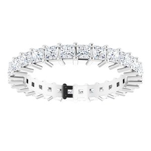 14K White Gold 1 1/4 CTW Lab-Grown Diamond Eternity Band Size 5.5