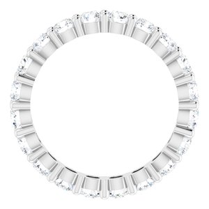 10K White Gold 3 CTW Natural Diamond Eternity Band Size 9
