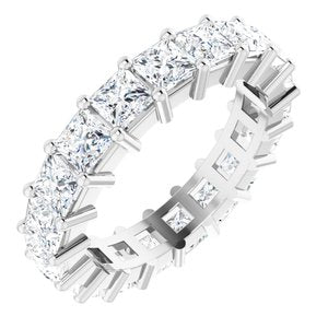 10K White Gold 5 1/3 CTW Natural Diamond Eternity Band Size 9