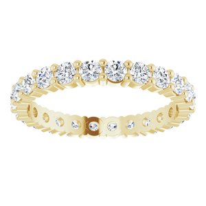 10K Yellow Gold 1 3/8 CTW Natural Diamond Eternity Band Size 7.75