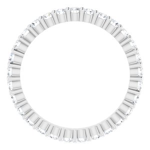 10K White Gold 1/2 CTW Natural Diamond Eternity Band Size 4