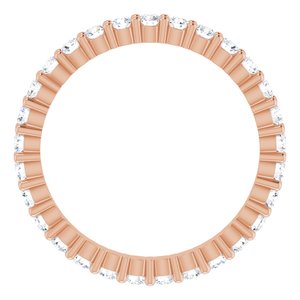 10K Rose Gold 1/2 CTW Natural Diamond Eternity Band Size 4