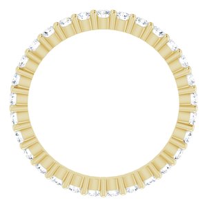 10K Yellow Gold 1/2 CTW Natural Diamond Eternity Band Size 4