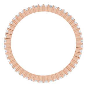 10K Rose Gold 5/8 CTW Lab-Grown Diamond Eternity Band Size 9