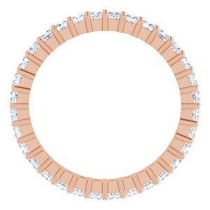 10K Rose Gold 1 3/8 CTW Natural Diamond Eternity Band Size 8.75