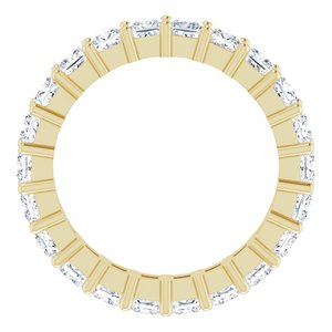10K Yellow Gold 3 5/8 CTW Natural Diamond Eternity Band Size 8.25