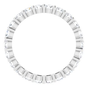 10K White Gold 2 CTW Natural Diamond Eternity Band Size 9