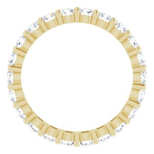 10K Yellow Gold 2 CTW Natural Diamond Eternity Band Size 9