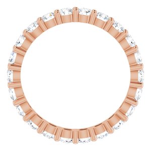 10K Rose Gold 2 CTW Natural Diamond Eternity Band Size 9