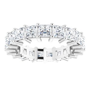 10K White Gold 5 1/3 CTW Natural Diamond Eternity Band Size 9