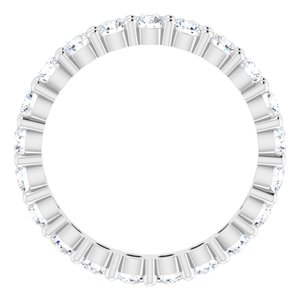 10K White Gold 1 1/4 CTW Lab-Grown Diamond Eternity Band Size 4.5