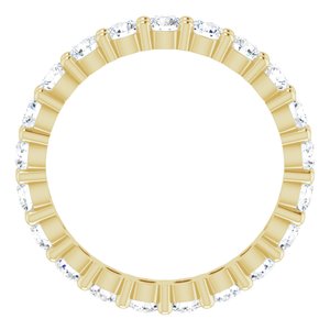10K Yellow Gold 1 1/4 CTW Lab-Grown Diamond Eternity Band Size 4.5