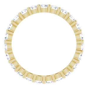 10K Yellow Gold 1 3/8 CTW Natural Diamond Eternity Band Size 6.75