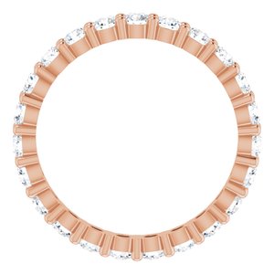 10K Rose Gold 1 3/8 CTW Lab-Grown Diamond Eternity Band Size 6.75