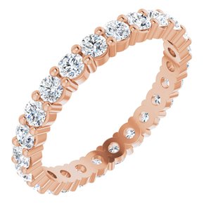 10K Rose Gold 1 3/8 CTW Natural Diamond Eternity Band Size 8