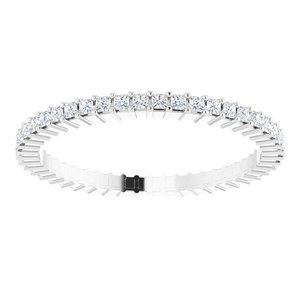 10K White Gold 5/8 CTW Lab-Grown Diamond Eternity Band Size 9