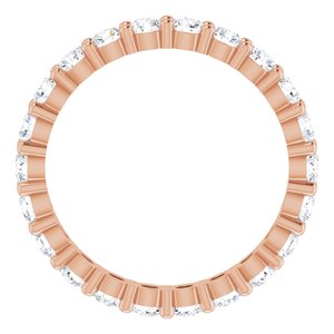 10K Rose Gold 1 1/3 CTW Natural Diamond Eternity Band Size 5.75
